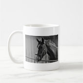 Mug Cheval blanc noir - Art de la photographie animale (Gauche)