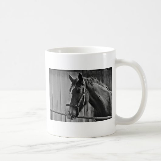 Mug Cheval blanc noir - Art de la photographie animale (Droite)