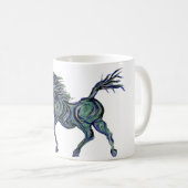 Mug Cheval bleu peint (Devant droit)