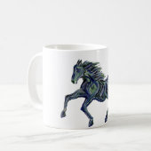 Mug Cheval bleu peint (Devant gauche)