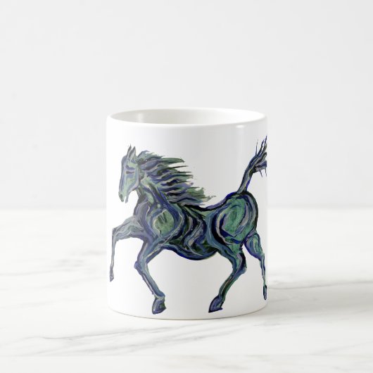 Mug Cheval bleu peint (Centre)