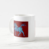 Mug Cheval bleu peint (Devant gauche)