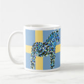 Mug Cheval bleu suédois de Dala de mosaïque (Gauche)
