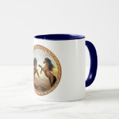 Mug Cheval Brown foncé et Brown friésien léger (Devant droit)