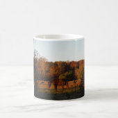Mug Cheval Brown rouge, bois d'automne. (Centre)