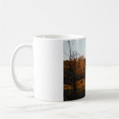 Mug Cheval Brown rouge, bois d'automne. (Gauche)