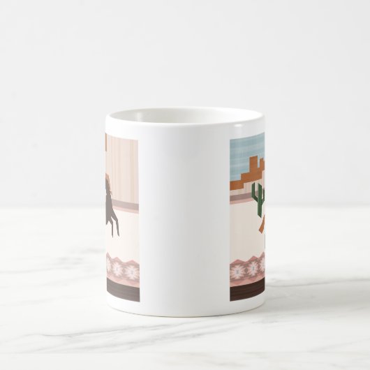 Mug Cheval Brown sauvage du Sud-Ouest et Cactus (Centre)