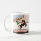 Mug Cheval Brown sauvage du Sud-Ouest et Cactus (Gauche)