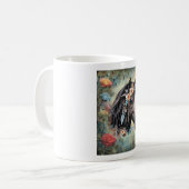 Mug Cheval brun dans les fleurs. (Devant gauche)