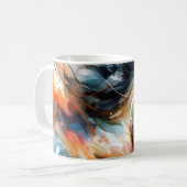 Mug Cheval courant à l'aquarelle abstraite (Devant gauche)