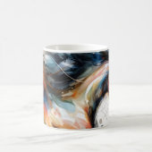 Mug Cheval courant à l'aquarelle abstraite (Centre)