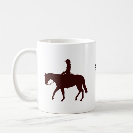Mug Cheval Cowgirl personnalisée (Gauche)