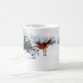MUG CHEVAL DANS LA NEIGE TOMBANTE (Centre)