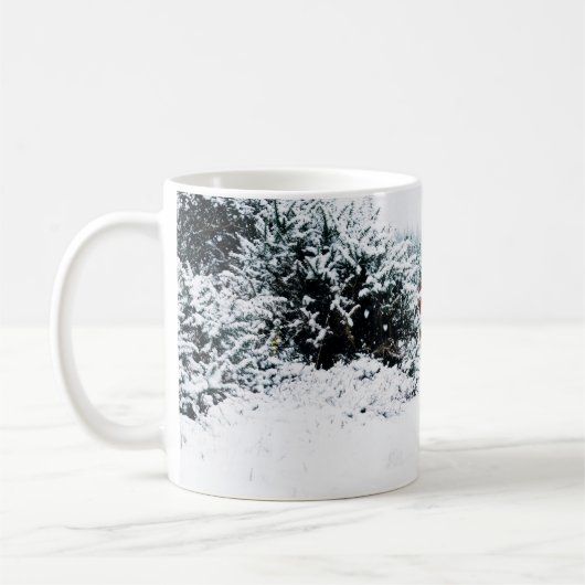 MUG CHEVAL DANS LA NEIGE TOMBANTE (Gauche)