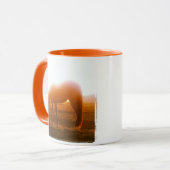 Mug Cheval d'AQHA frôlant au coucher du soleil (Devant gauche)