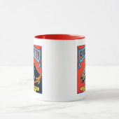 Mug Cheval de beauté noir sur Arrière - plan rouge (Centre)