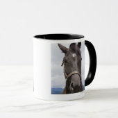 Mug Cheval de brun foncé (Devant droit)