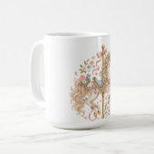 Mug Cheval de carrousel élégant Conte de fées français (Devant gauche)