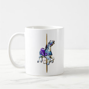 Mug Cheval de carrousel habillé en lavande et bleu