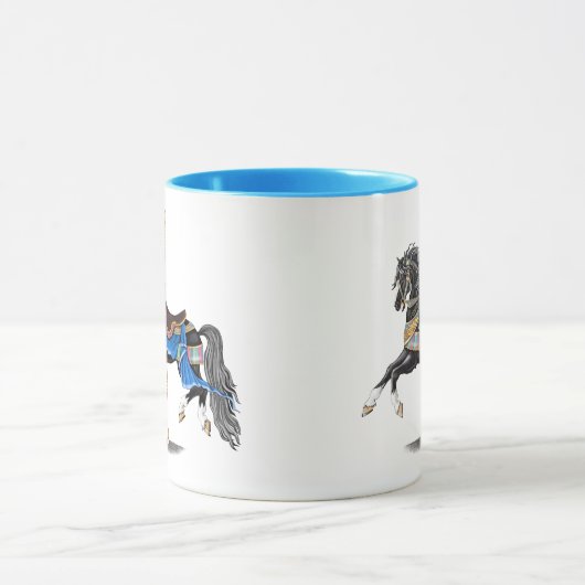 Mug Cheval de Carrousel Noir (Centre)