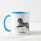 Mug Cheval de Carrousel Noir (Gauche)