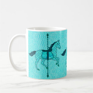 Mug Cheval de carrousel - Turquoise et Aqua
