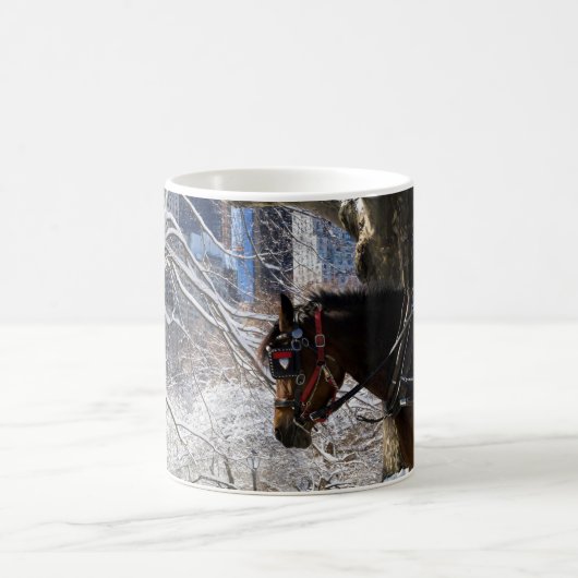 Mug Cheval de chariot d'hiver (Centre)