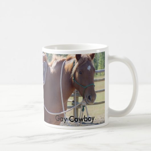 Mug Cheval de cheval de cheval, cowboy gai (Droite)