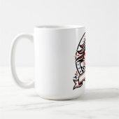 Mug Cheval de course avec accents rouges (Gauche)