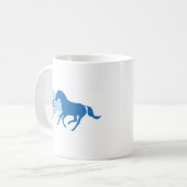 Mug Cheval de course (bleu) (Devant gauche)