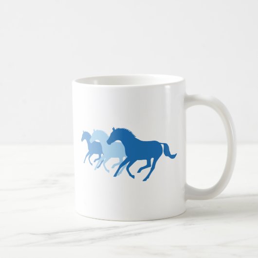 Mug Cheval de course (bleu) (Droite)