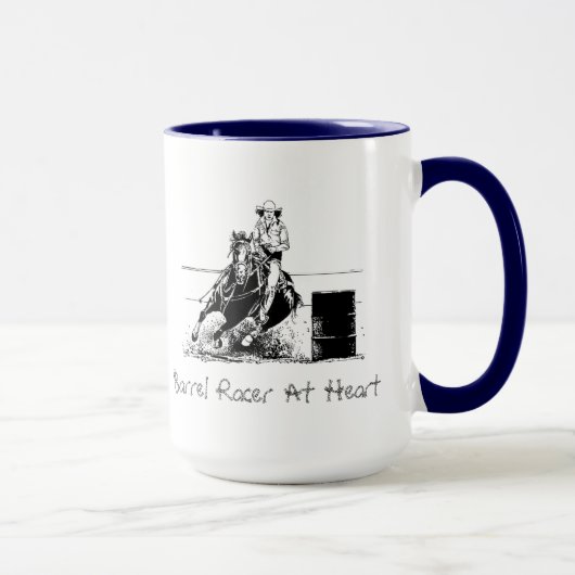 Mug Cheval de course de baril (Droite)