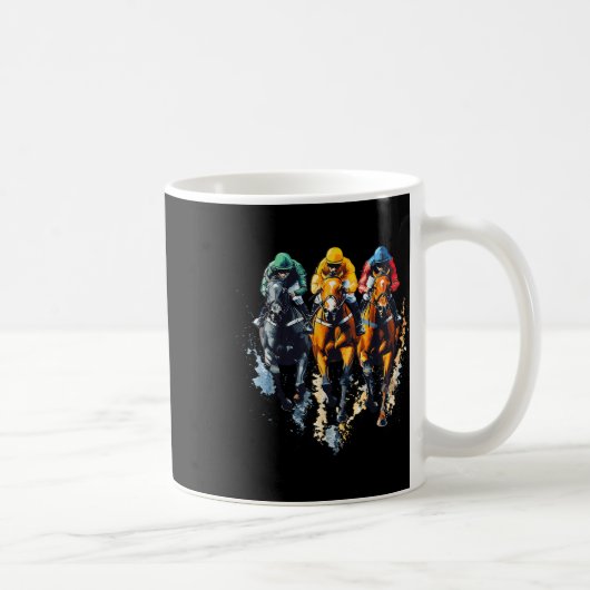 Mug Cheval de course vintage Derby Horse (Droite)
