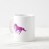 Mug Cheval de course (violet) (Devant gauche)