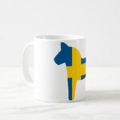 Mug Cheval de Dala de drapeau de la Suède (Devant gauche)