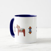 Mug Cheval de Dala de Suédois avec le Norvégien (Devant gauche)