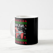 Mug Cheval de Dala scandinave de Dieu Jul Ugly (Devant gauche)