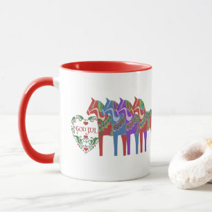 Mug Cheval de Dala scandinave Dieu Jul Noël