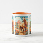 Mug Cheval de désert Palomino Pop Art (Centre)