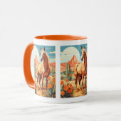 Mug Cheval de désert Palomino Pop Art (Devant gauche)