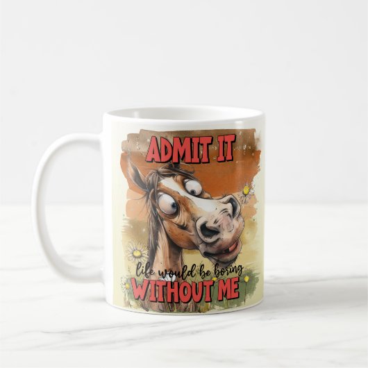 Mug Cheval de dessin animé (Gauche)