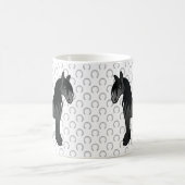 Mug Cheval de dessin animé Black Gypsy Vanner Clydesda (Centre)