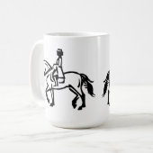 Mug Cheval de dressage trottant (Devant gauche)