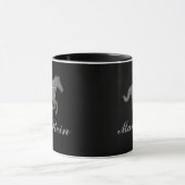 Mug cheval de ferme noir personnalisé (Centre)