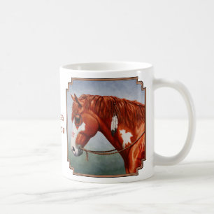 Mug Cheval de guerre indien de l'Amérique du Châtonnie