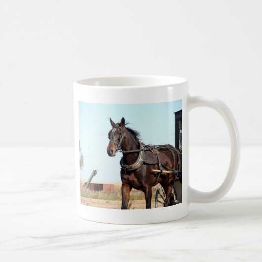 Mug Cheval de l'Amish rural et buggy (Droite)