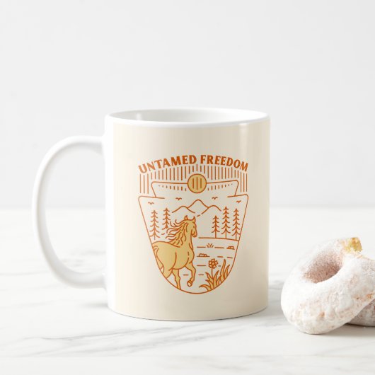 Mug Cheval de liberté indomptée (Avec donut)
