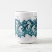 Mug Cheval de mer et flocons de neige de Noël côtier # (Centre)