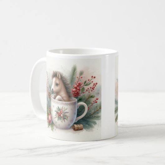 Mug Cheval de Noël (Devant gauche)