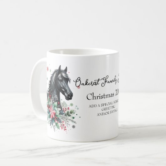 Mug Cheval de Noël Equestrain d'hiver (Devant gauche)